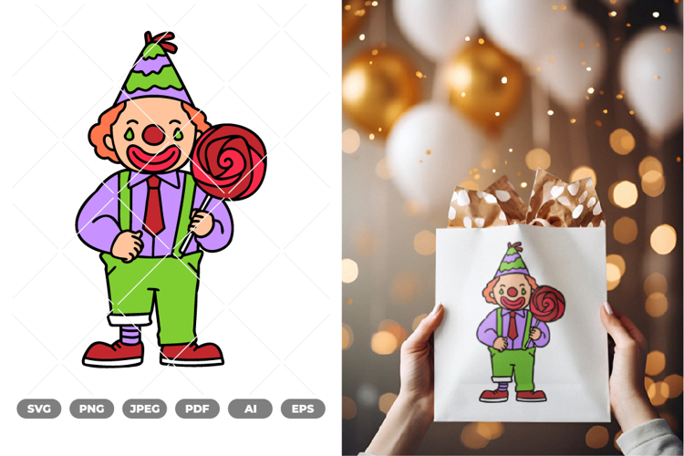 Clown Colored SVG & Clipart