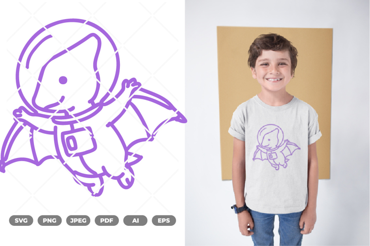 Dino Astronaut SVG & Clipart