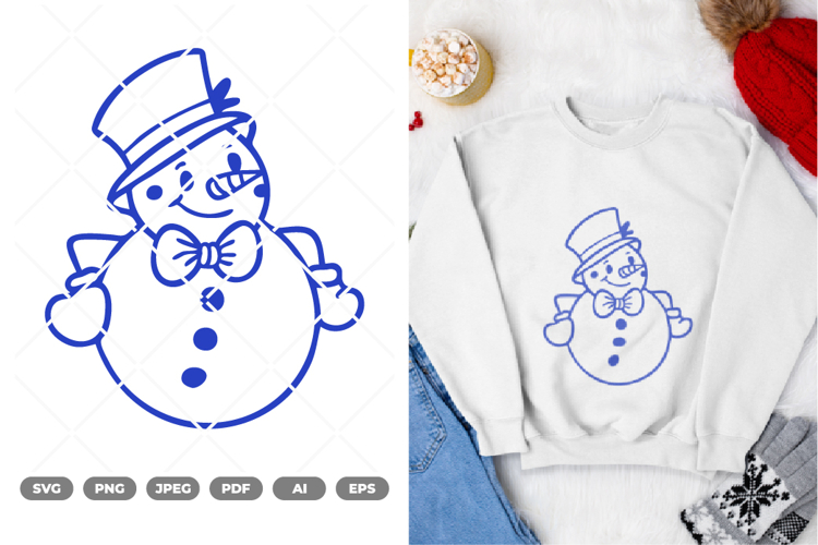 Happy Snowman SVG & Clipart