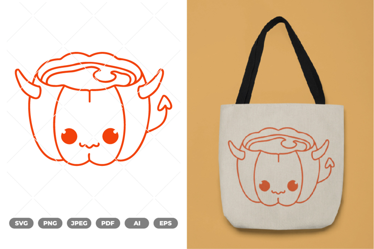 Cute Pumpkin SVG & Clipart example image 1