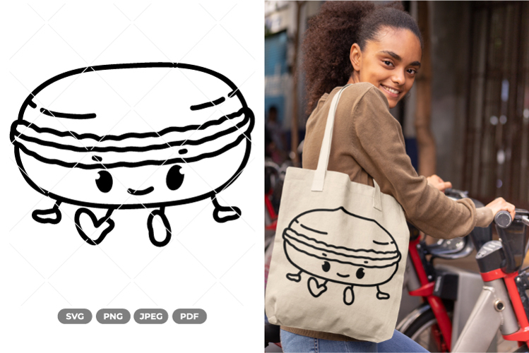 Kawaii Macaron SVG   Clipart