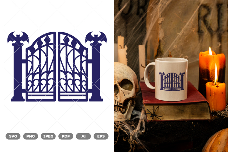 Cemetery Gate SVG & Clipart
