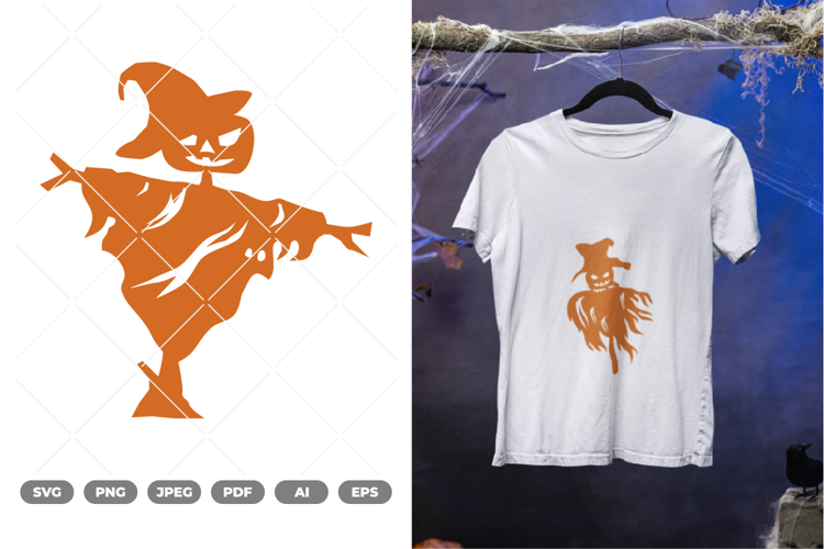 Jack O Lantern Scarecrow SVG & Clipart
