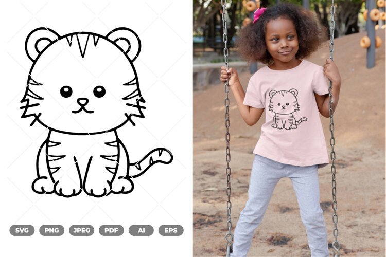 Cute Safari Animals SVG & Clipart example image 1