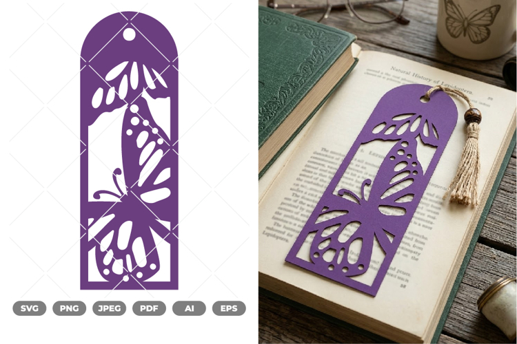 Butterfly Bookmark SVG & Clipart
