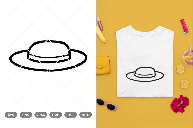 Summer Hat SVG & Clipart example image 1