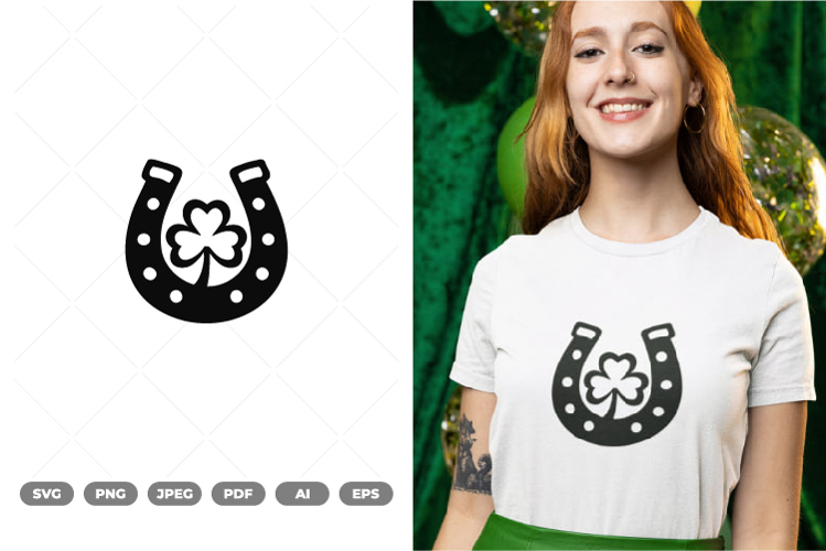St Patrick Horseshoe SVG & Clipart