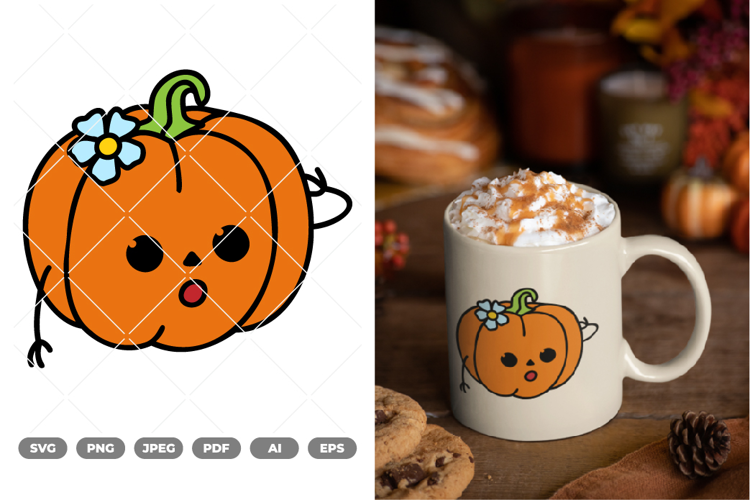 Cute Pumpkin Colored SVG & Clipart