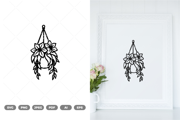 Hanging Potted Plant SVG & Clipart