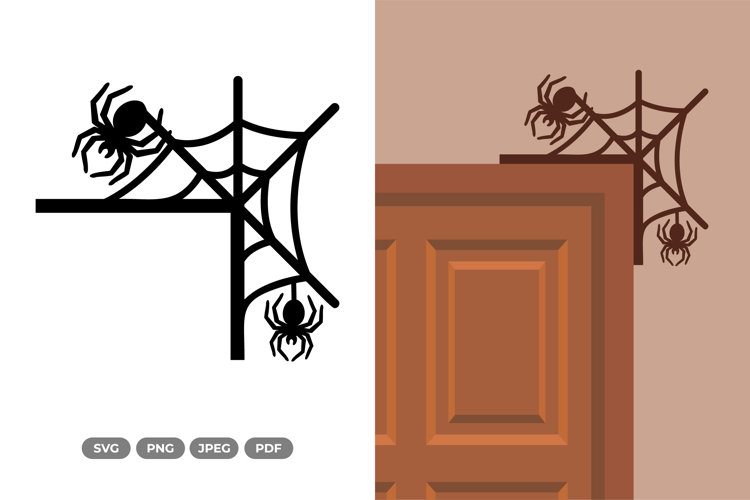 Halloween Door Corner SVG & Clipart