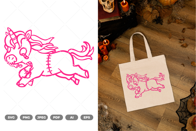 Zombie Unicorn SVG & Clipart