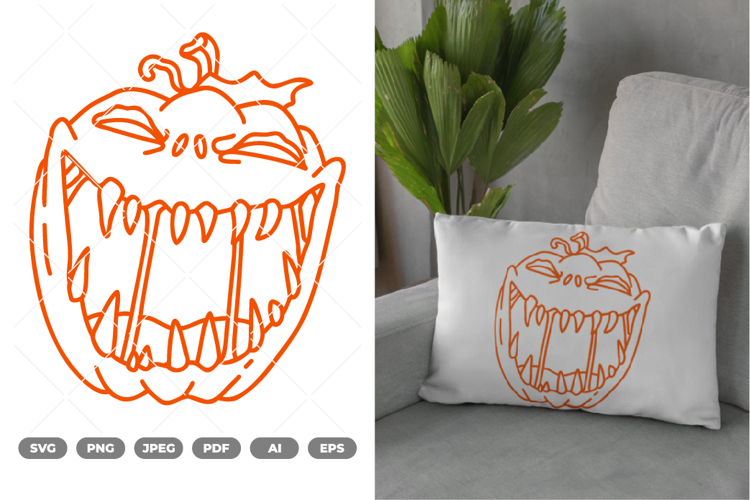 Monster Pumpkin SVG & Clipart