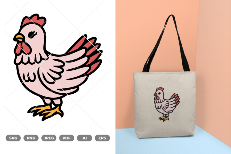 Chicken Colored SVG & Clipart