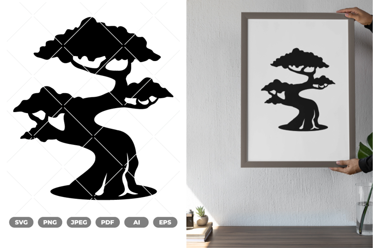 Bonsai Silhouette SVG & Clipart