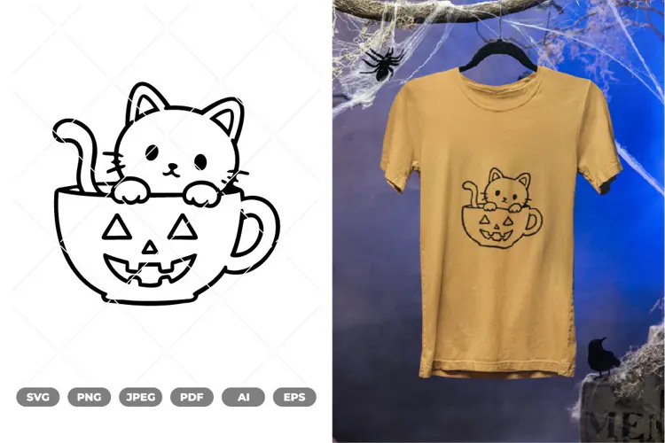Halloween Cat SVG & Clipart