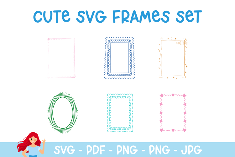 Crayon style SVG frames, Frames SVG