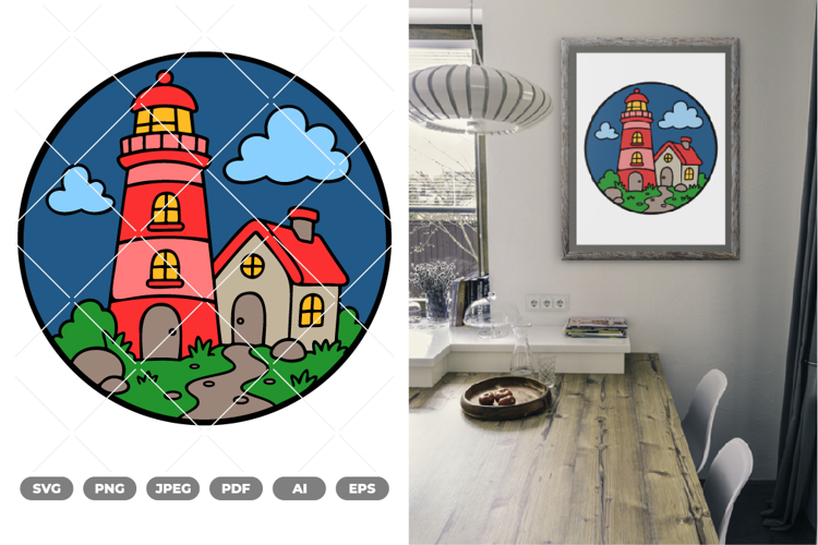 Lighthouse Colored SVG & Clipart
