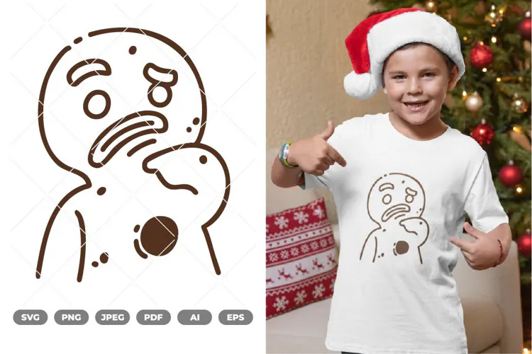 Funny Gingerbread SVG & Clipart