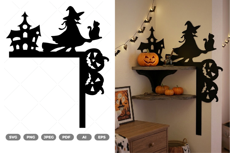 Halloween Door Corner SVG & Clipart