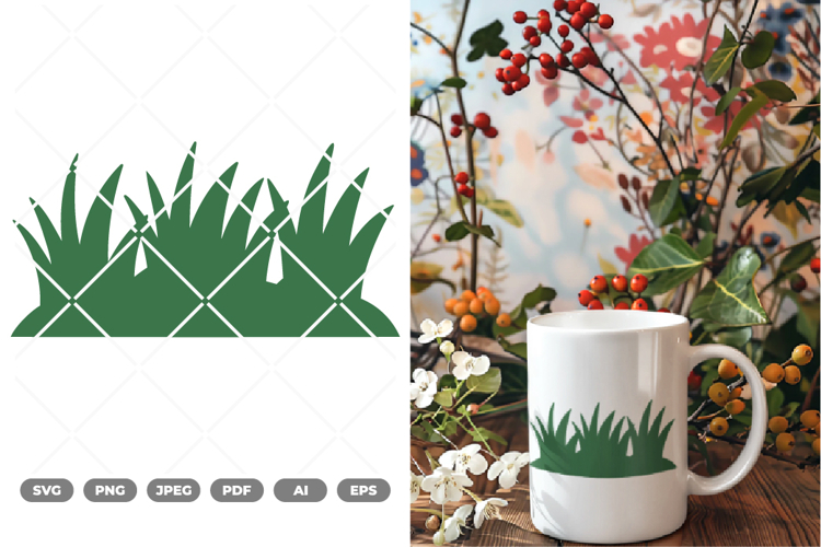 Grass Silhouette SVG   Clipart