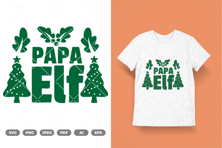 Papa Elf SVG   clipart