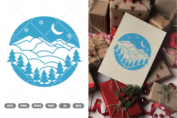 Christmas Night SVG & Clipart