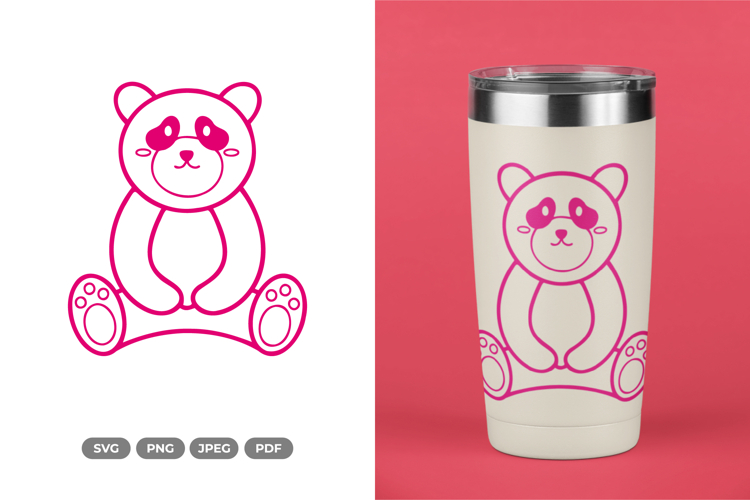 Cute Panda SVG & Clipart - Nursery Doodle