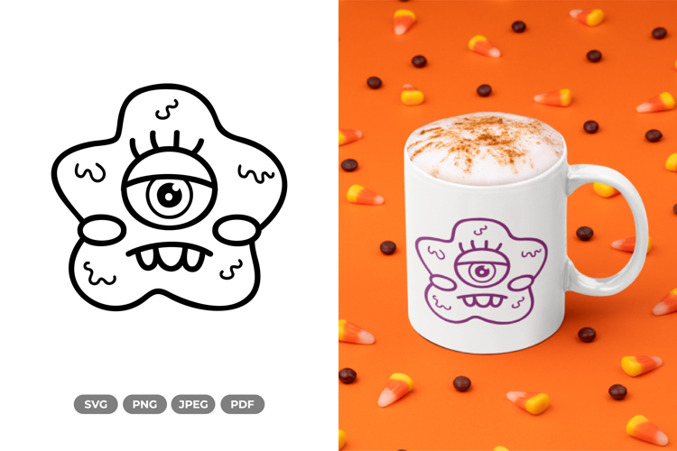 Kawaii Monster Doodle SVG & Clipart