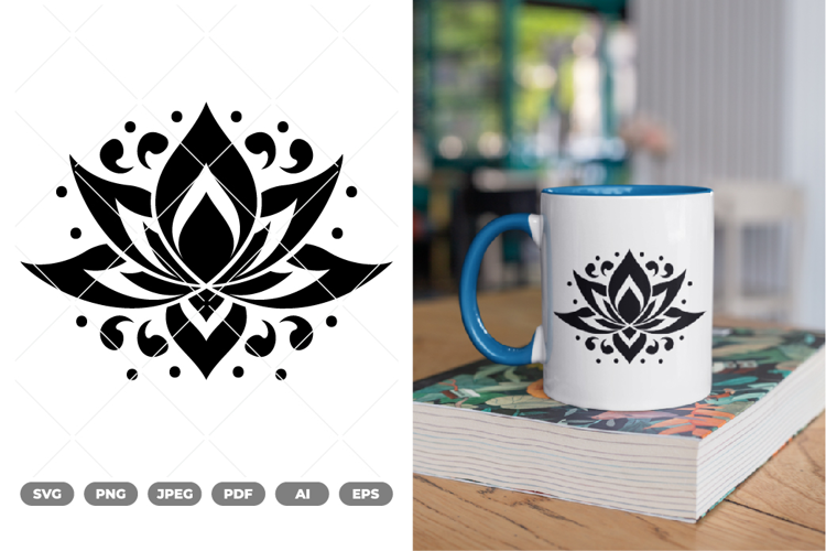 Tribal Lotus SVG & Clipart
