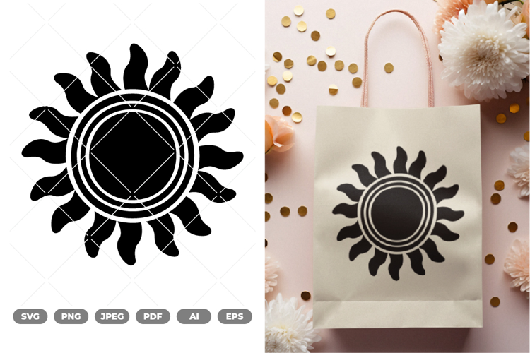 Boho Sun SVG & Clipart