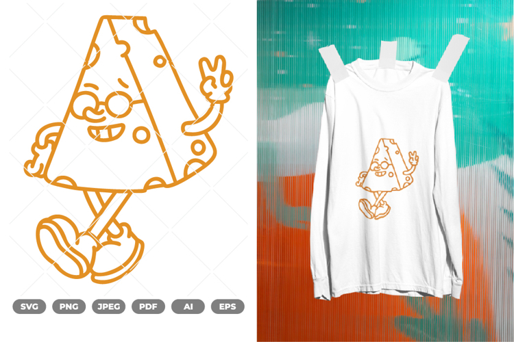 Cheese Mascot SVG   Clipart