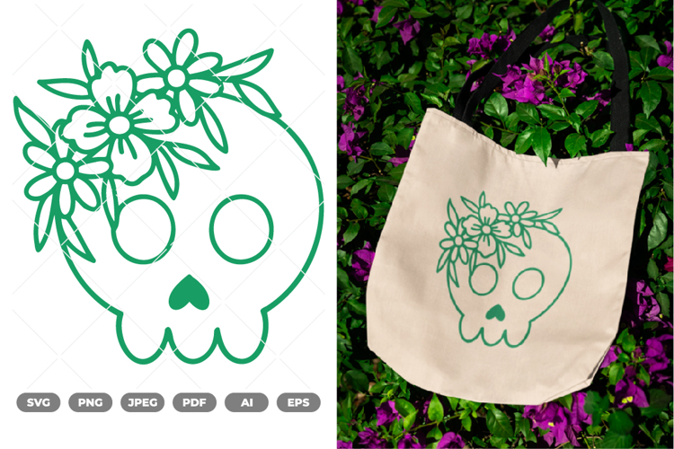 Cute Skull Svg Image 9
