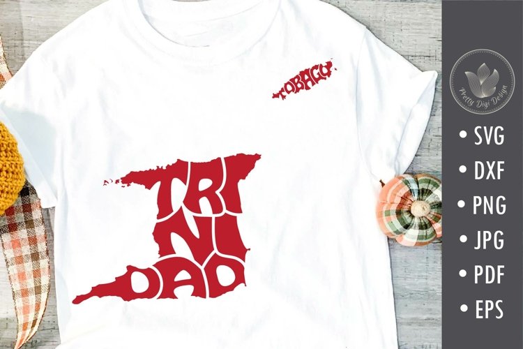 Trinidad and Tobago SVG cut file in the country shape