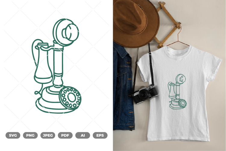 Classic Telephone SVG & Clipart