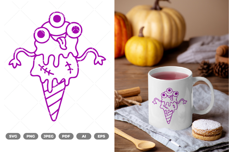 Ice Cream Monster SVG & Clipart