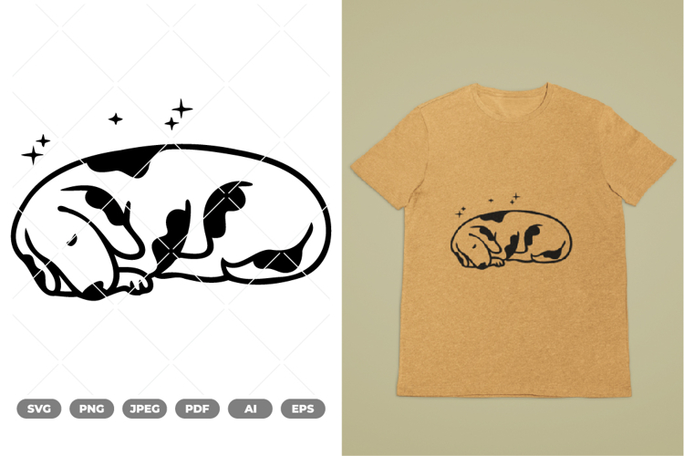Sleeping Dog SVG & Clipart