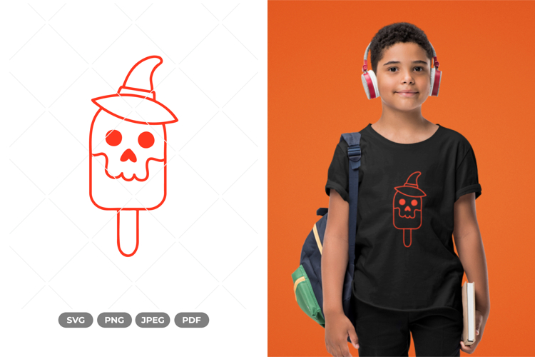 Halloween Ice Cream SVG & Clipart