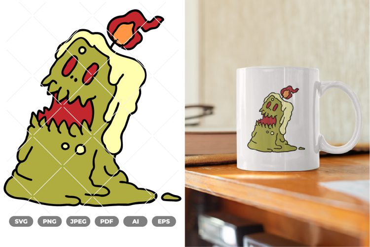 Candle Monster Colored SVG & Clipart
