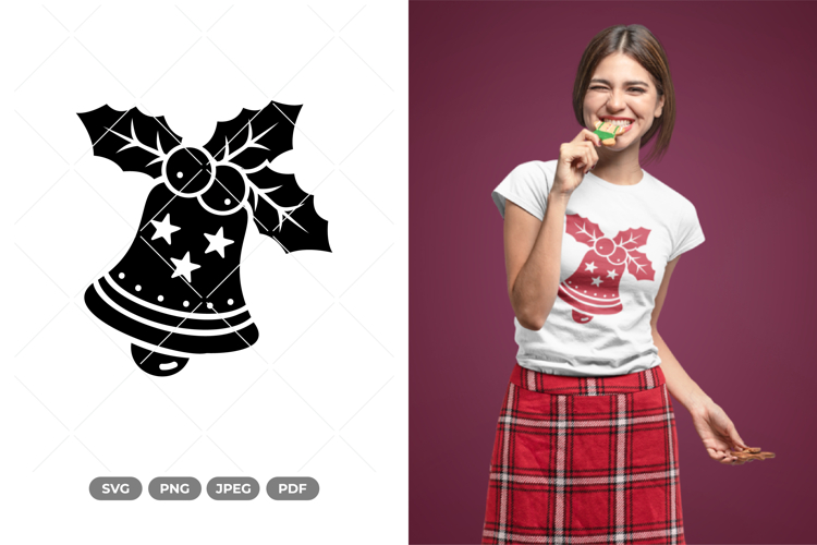 Christmas Bell SVG & Clipart - Cut File