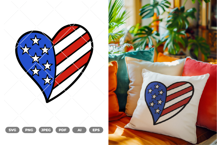 American Heart Colored SVG & Clipart