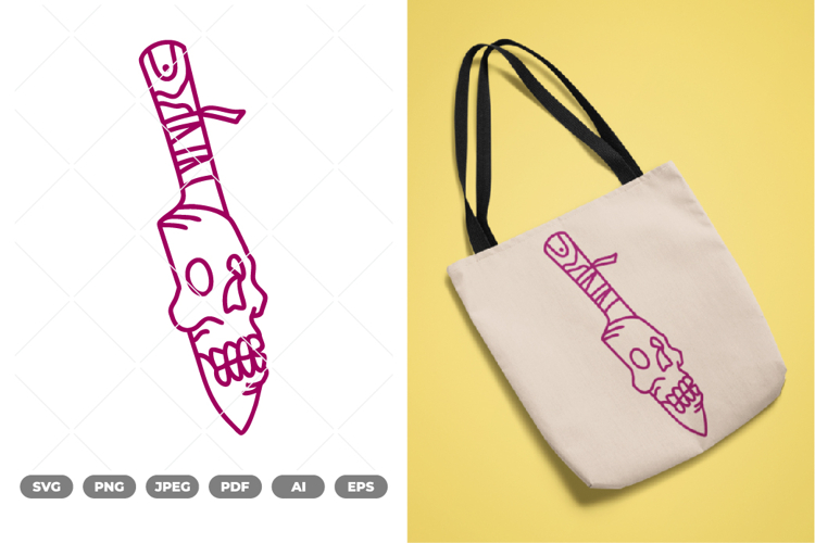 Skull Knife SVG & Clipart