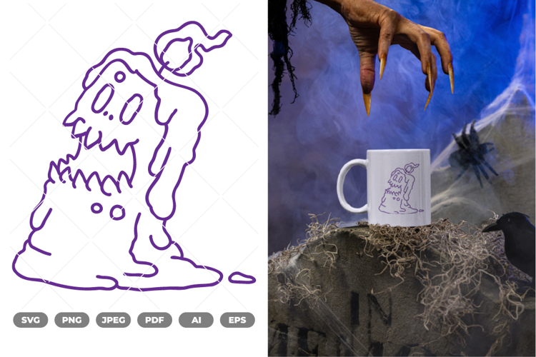 Candle Monster SVG & Clipart