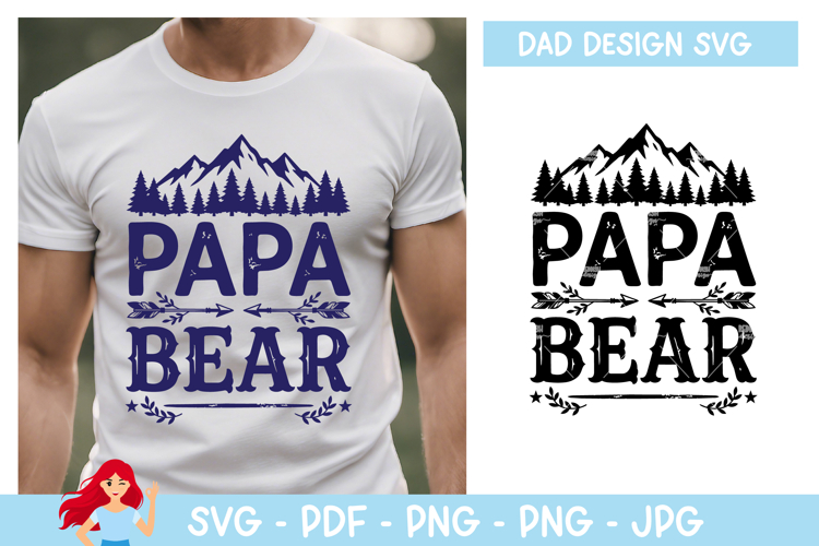 Papa bear SVG, Dad SVG