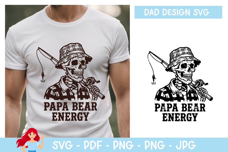 Papa bear energy SVG, Dad SVG
