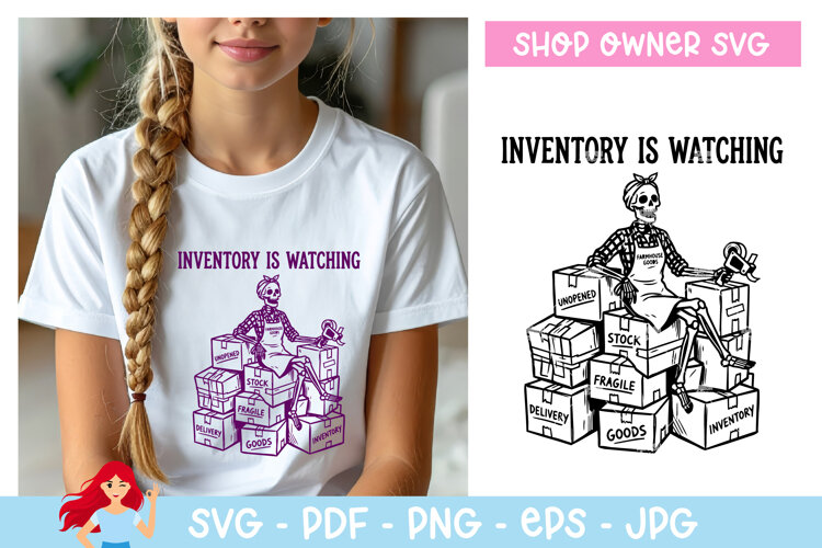 Inventory is watching SVG, Shop owner inspired SVG example image 1