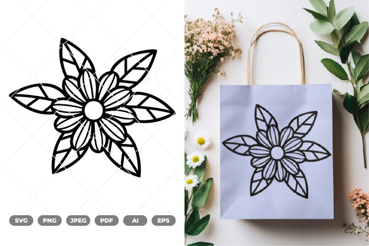 Flowers SVG & Clipart example image 1