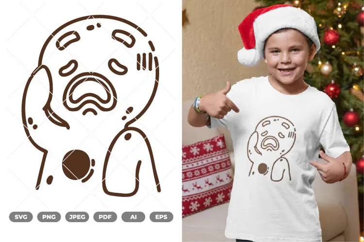 Funny Gingerbread SVG & Clipart