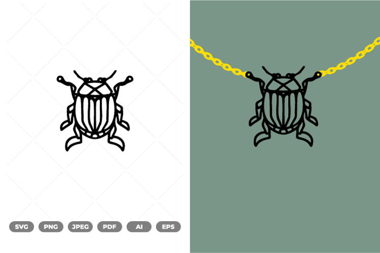 Geometrical Bug Necklace SVG & Clipart