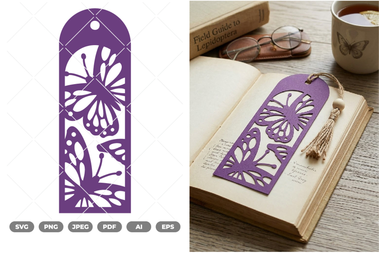 Butterfly Bookmark SVG & Clipart