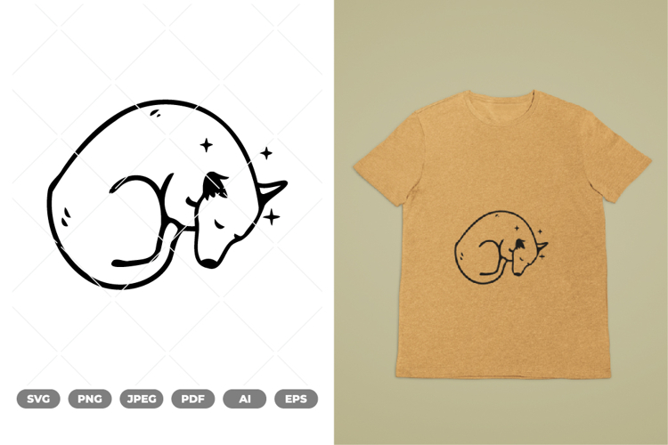 Sleeping Dog SVG & Clipart